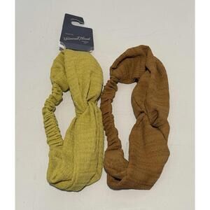 New Universal Thread 2 Pieces Headwrap Yellow/Brown